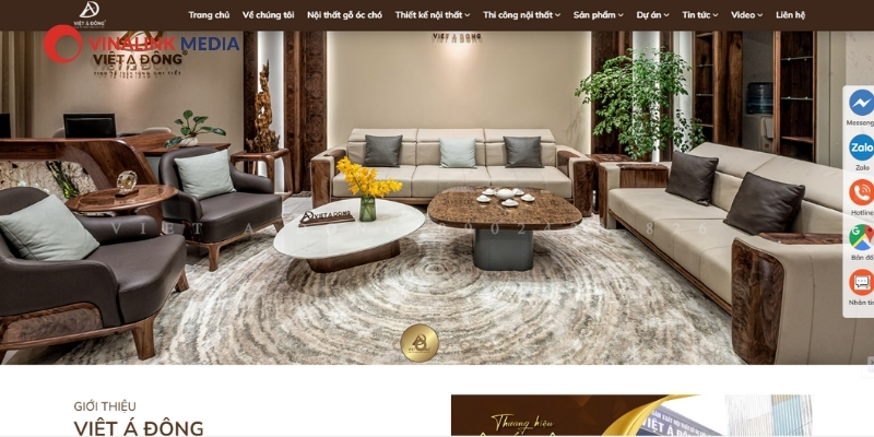 Mẫu thiết kế web nội thất từ Vinalink 5
